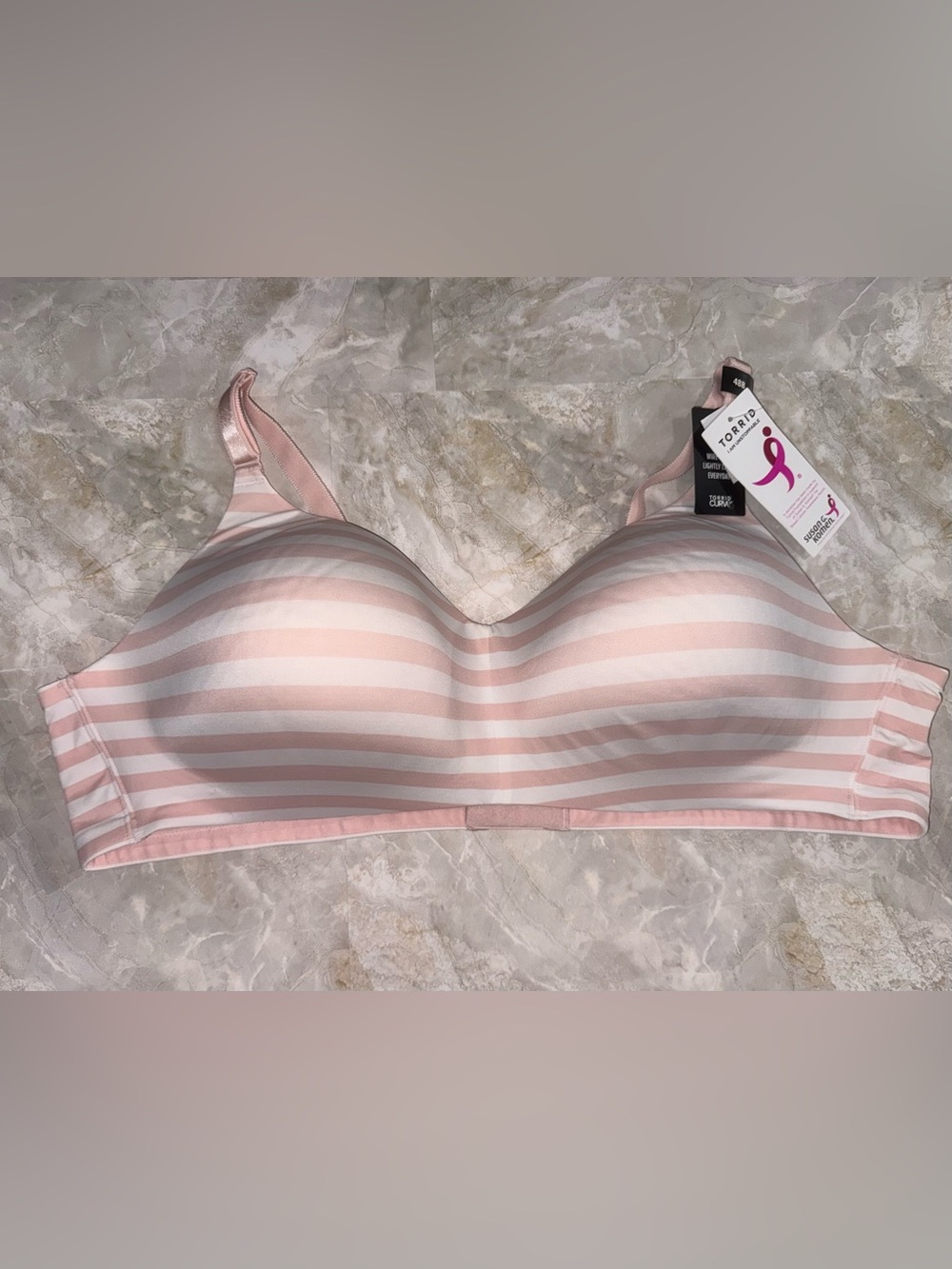 TORRID | Striped Wireless T-Shirt Bra | Size 48B